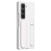 Kickstand Wristband Phone Case for Samsung Galaxy Z Fold Special / Z Fold 6 Slim / W25 PC Silicone Mobile Cover with Tempered Glass Film - TechGearPal